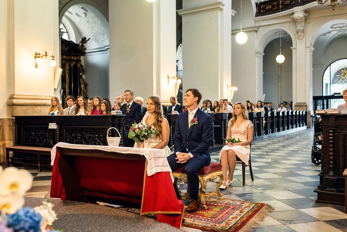 Svatební obřad, svatební obřad v kostele svatého Tomáše v Brně, svatební obřad Brno