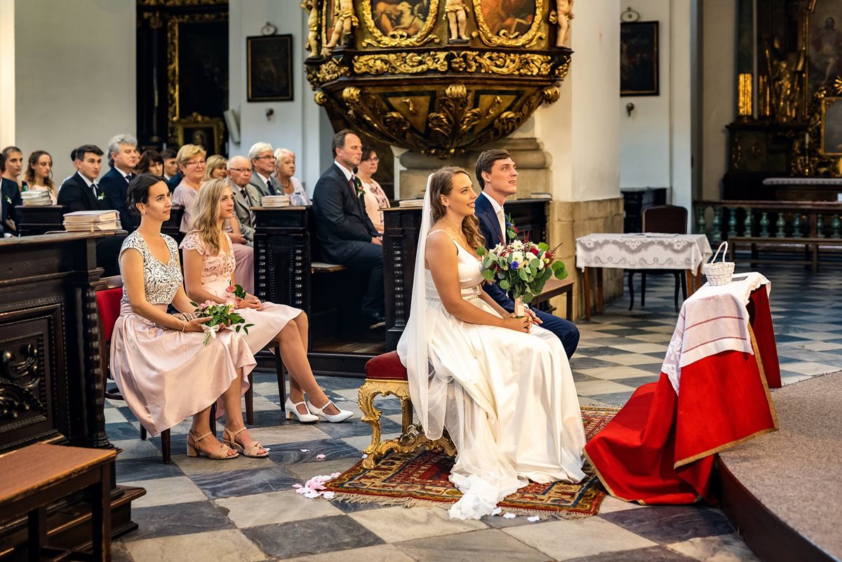 Svatební obřad, svatební obřad v kostele svatého Tomáše v Brně, svatební obřad Brno