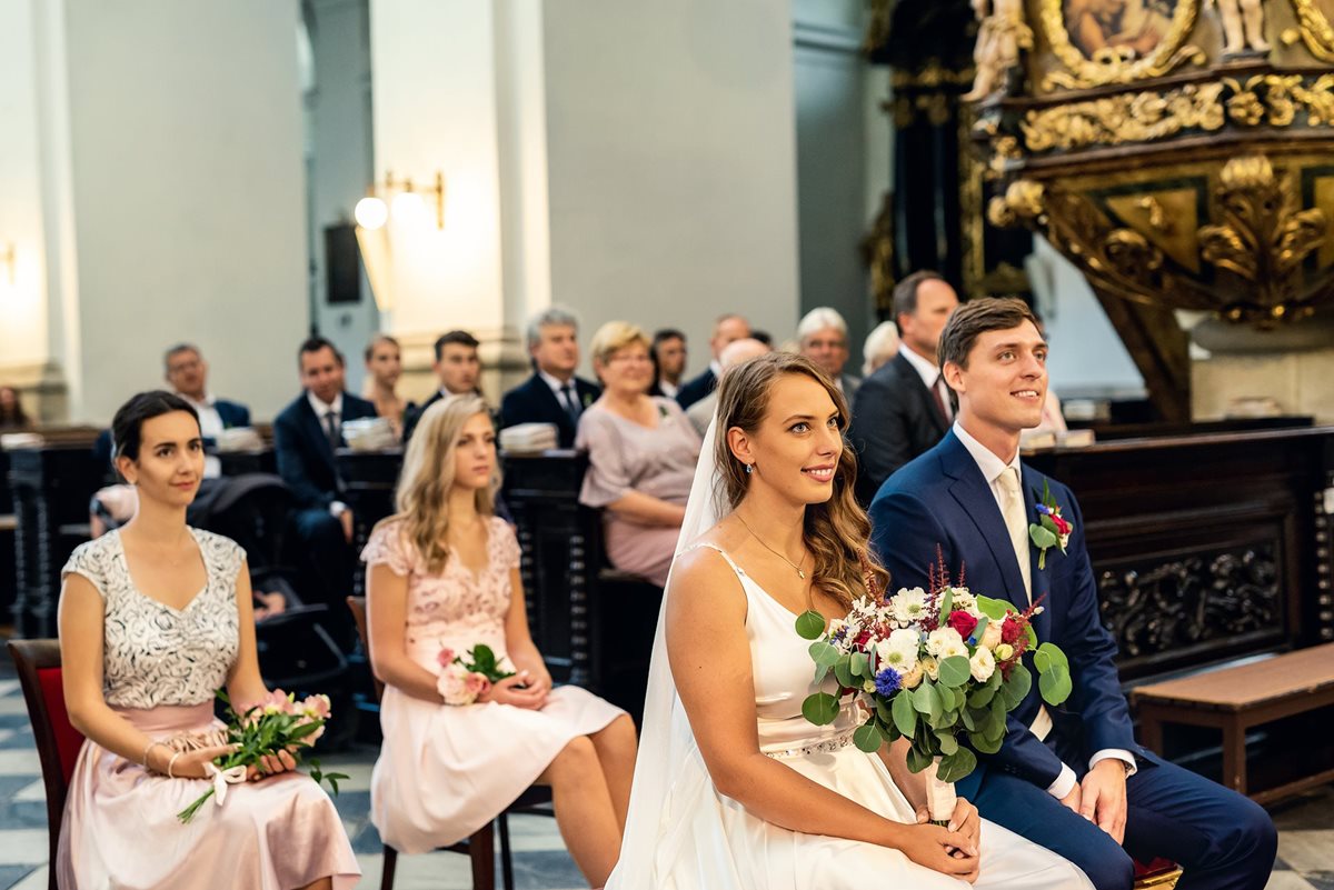 Svatební obřad, svatební obřad v kostele svatého Tomáše v Brně, svatební obřad Brno